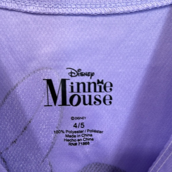 NWOT Disney Minnie Mouse Shimmer Glitter Kids Baseball Jersey Shirt 4/5 - Picture 5 of 9
